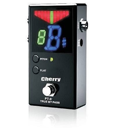 cherry music pt-02 pedal tuner accordatore a pedale modalita’ cromatica colore nero