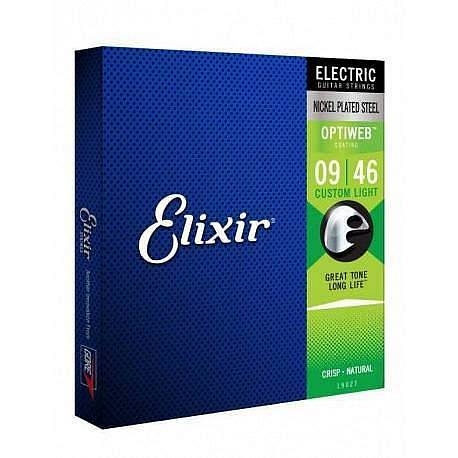 elixir strings corde 19027 optiweb 009-046 per chitarra elettrica