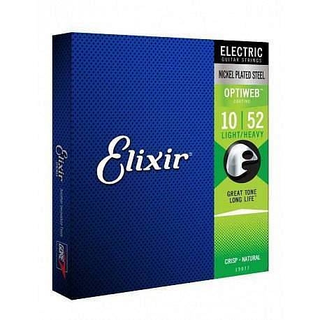 elixir strings corde 19077 optiweb 010-052 per chitarra elettrica