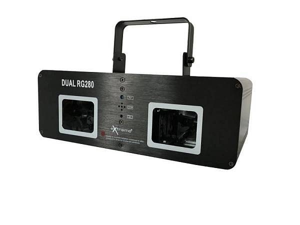 extreme dual rg-280 effetto luce doppio laser rosso verde dmx