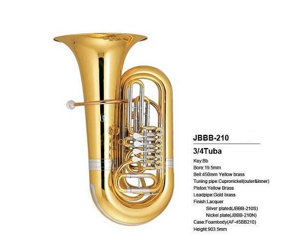 extreme jbbb210l tuba 3/4 in sib