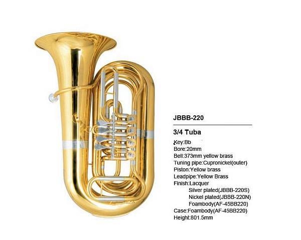 extreme jbbb220l tuba 3/4 in sib