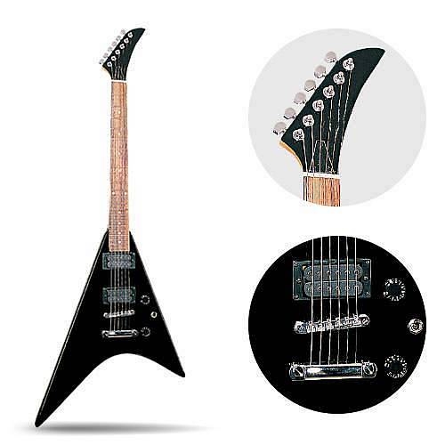 extreme ev-150 chitarra elettrica nera tipo flying v