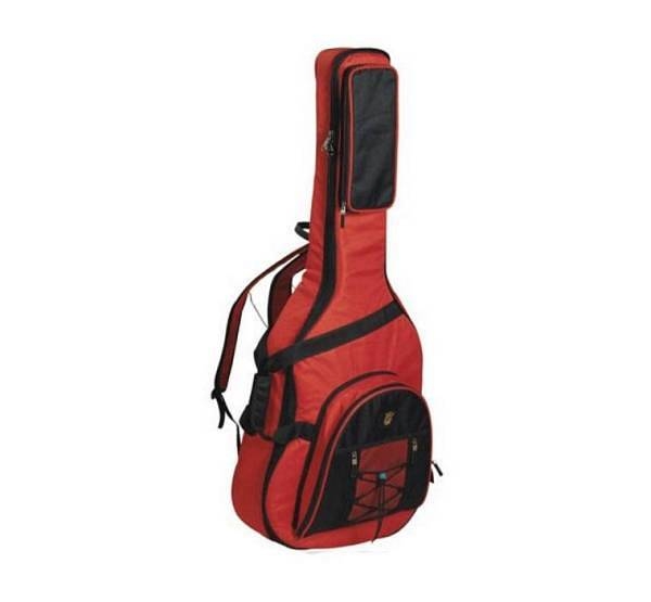 extreme bag 28e1-g borsa per chitarra elettrica custodia imbottita 20 mm rossa