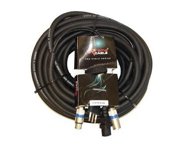 extreme px20cavo phono rete 20 mt connettori xlr in metallo smontabili