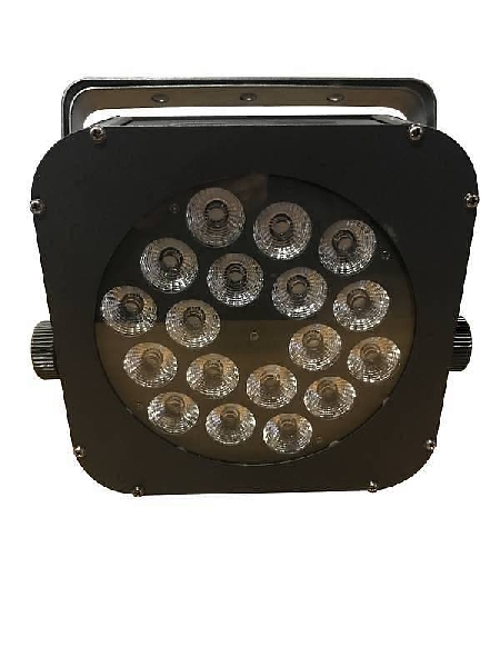 extreme quad flat-1812 par led 216 watt 18 x 12w + controllo dmx