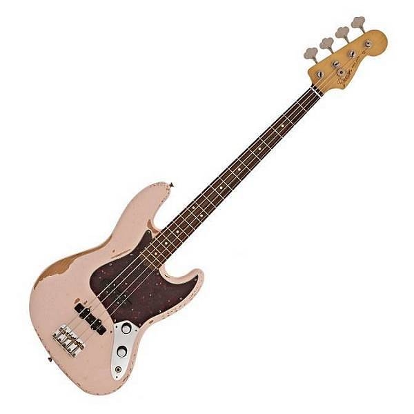 fender flea jazz bass rw roadworn shell pink