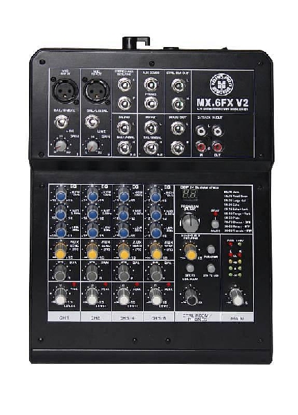 topp pro tp mx6fx v2 - mixer con effetti