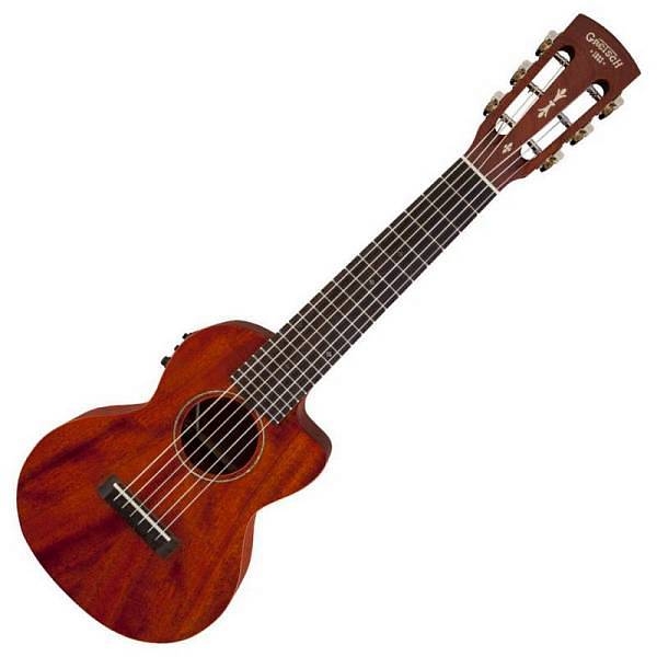 gretsch g9126 ace guitar ukulele acoustic cutaway electric ovangkol fingerboard honey mahogany stain