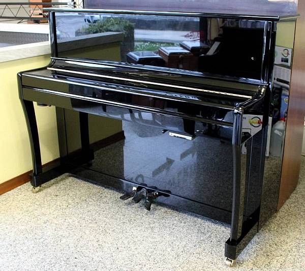 weisbach up 123   pianoforte acustico verticale con sistema silent   colore nero