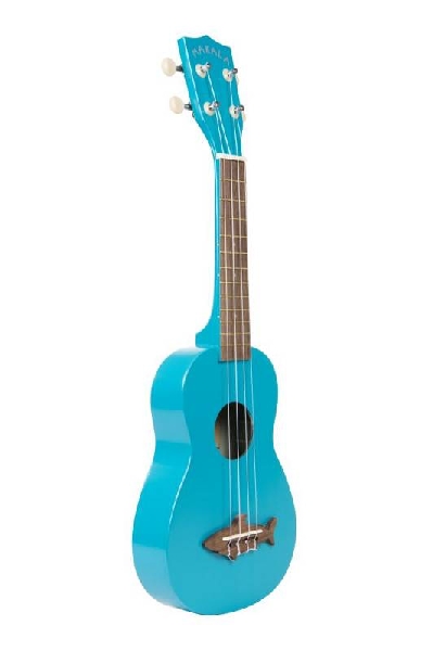 kala makala mk ssblu   ukulele soprano shark mako blue   con borsa