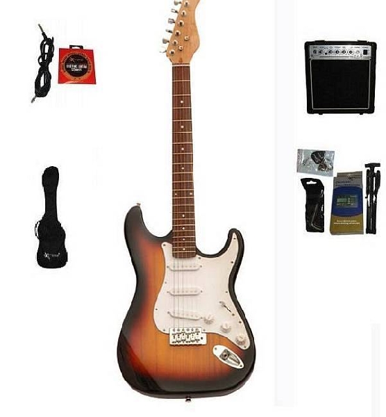 extreme eg110 kit sb guitarpack sunburst chitarra  amplificatore  accessori