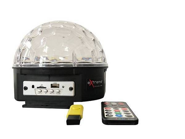 extreme crystal ball 91 mp3 effetto luce led magic 9x1w sound active