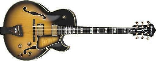 ibanez lgb300vys vintage yellow sunburst   george benson signature