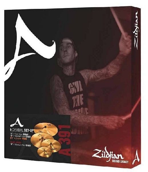 zildjian cartone 5 a a391 ride  hi hat  2 crash