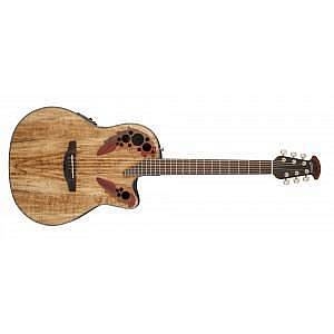 ovation ce 44 p sm celebrity elite plus mid cutaway natural spalted maple