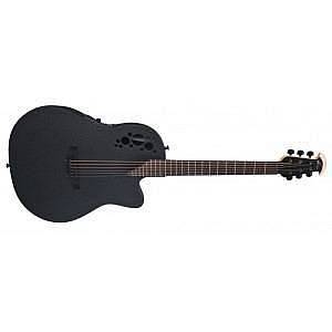 ovation elite t mid cutaway black textured 1778tx 5