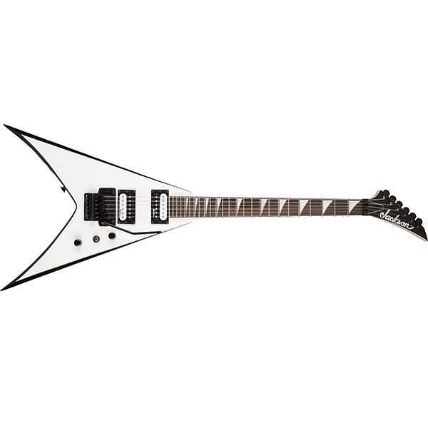 jackson js series king v js32 amaranth fingerboard white wblack bevels