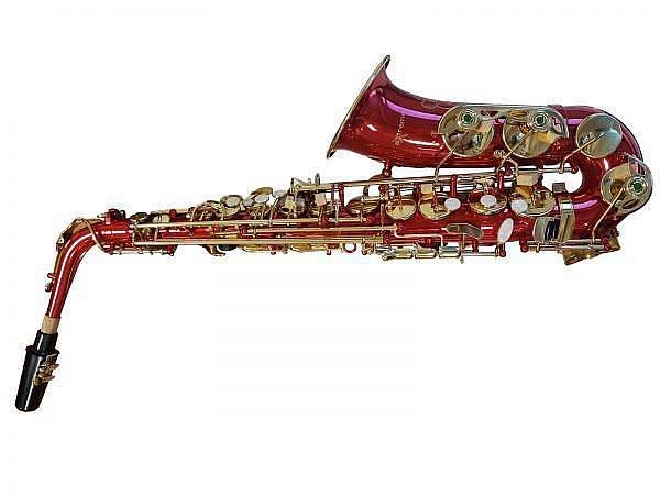 extreme jbas 07 sax alto da studio in ottone finitura ottone rosso laccato e chiavi in oro laccato