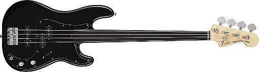 fender tony franklin fretless precision bass eb black