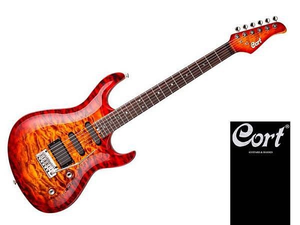 cort g custom tes   pickup emg   acero marezzato   stile lukater