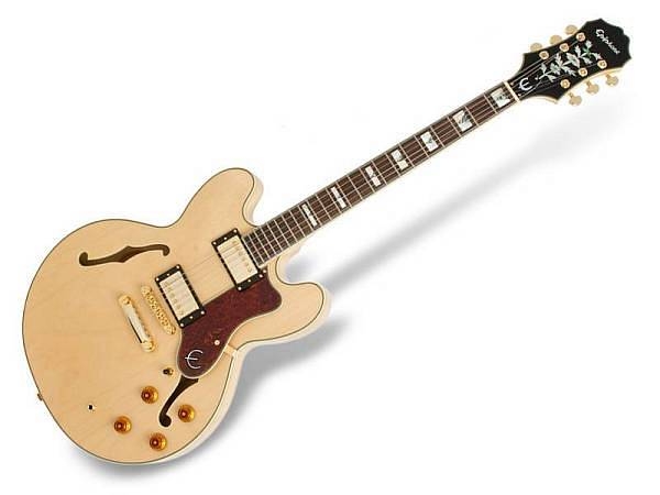 epiphone sheraton ii   natural   stile 335