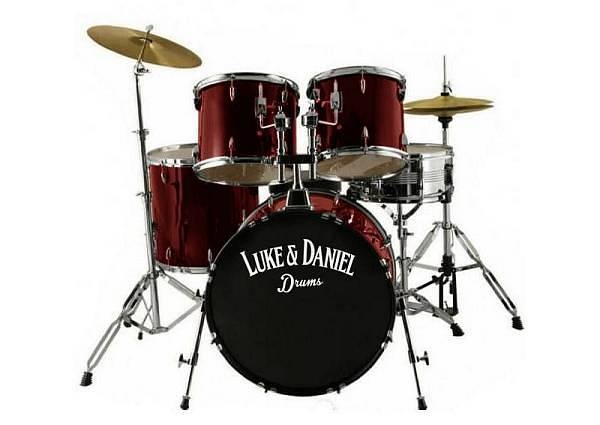 luke  daniel d1000wr   batteria acustica 5 pezzi completa con piatti e meccaniche   wine red