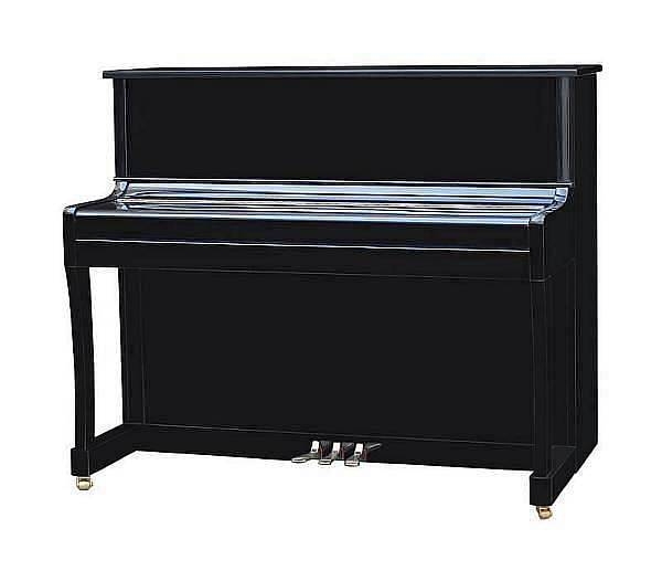 weisbach up 115   pianoforte acustico verticale con sistema silent   colore nero