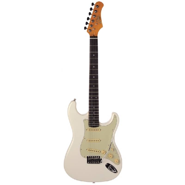 eko s 300v vintage olympic white   chitarra elettrica bianca stile stratocaster