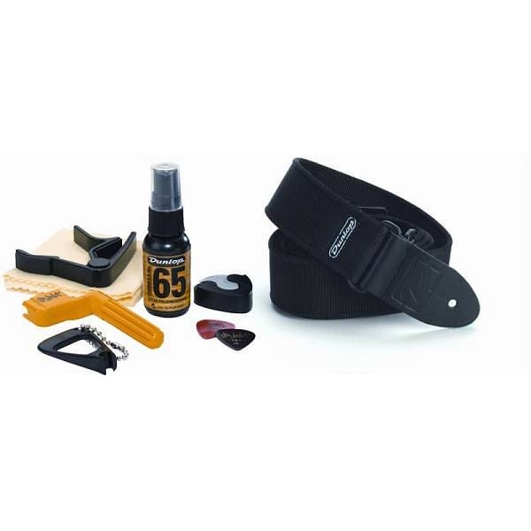 dunlop ga51 electric guitar accessory pack con tracolla