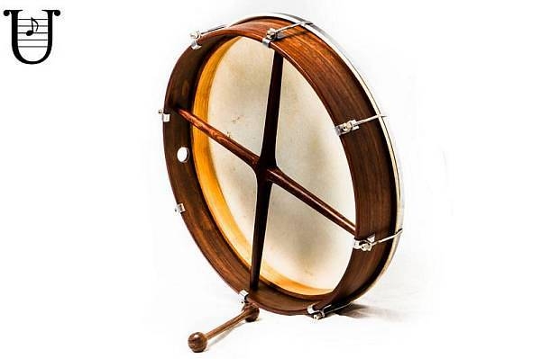 muses bodhran 18   tamburo a cornice irlandese   grande   intonabile   con mazzuolo