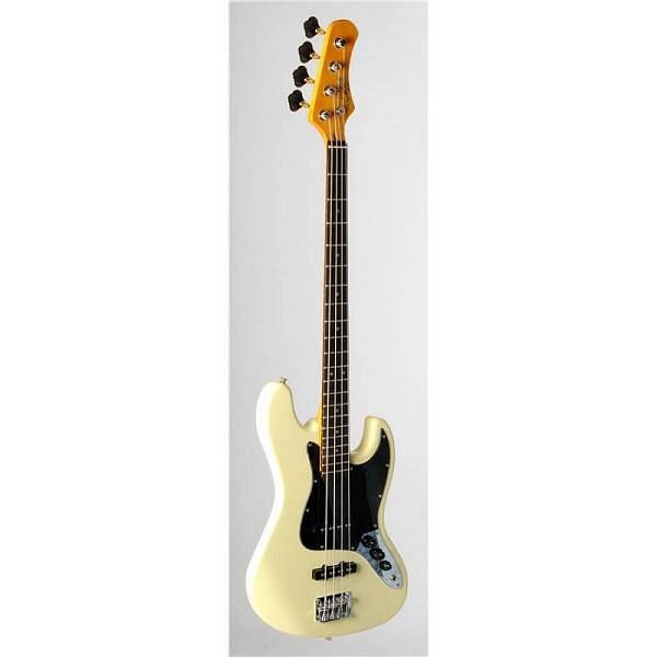 eko vjb 200v vintage white   basso elettrico stile fender jazz