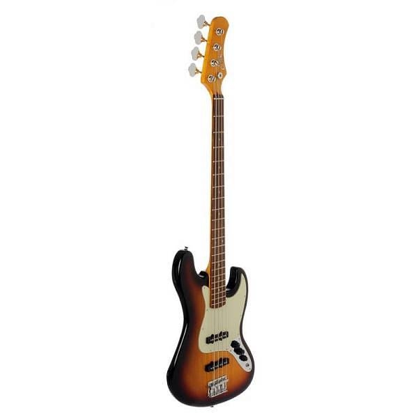 eko vjb 200v vintage sunburst   basso elettrico 5 corde stile fender jazz