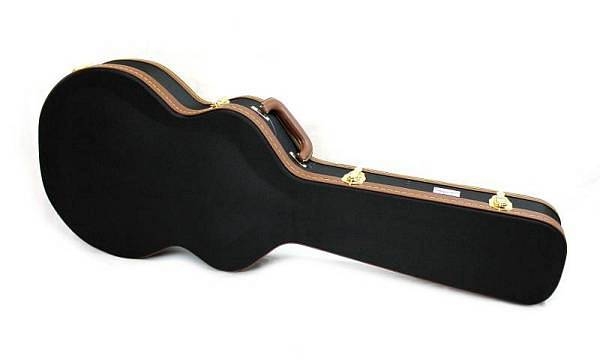 luke  daniel wsa6   custodia rigida in legno per chitarra semi acustica   tessuto nero