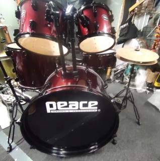 batteria peace 5 pezzi completa colore red ex demo