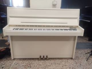 pianoforte sauter 112 tedesco bianco con trasporto e panca inclusi