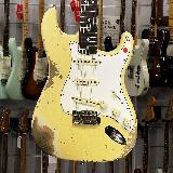 fender - custom shop stratocaster 67 heavy relic aged vintage white - spedizione gratis