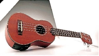 eko ukulele concerto con equalizzatore - serie maestro - mogano - con custodia