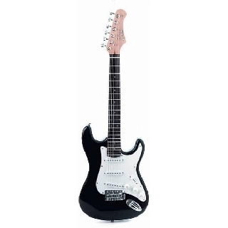 eko s-100 3/4 black - chitarra elettrica nera misura ridotta