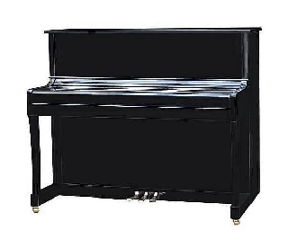 weisbach up-115 - pianoforte acustico verticale con sistema silent - colore nero