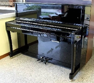 weisbach up-123 - pianoforte acustico verticale con sistema silent - colore nero