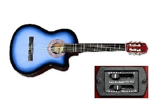 olveira chitarra classica elettrificata - blue sfumato - olcg300ctv