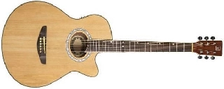 oqan qga-40ce natural - chitarra acustica mini-jumbo cutaway