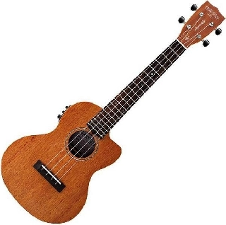 gretsch g9121 a.c.e. tenor ukulele ovangkol fingerboard acoustic-cutaway-electric honey mahogany stain