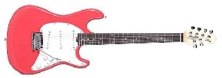 sterling by music man ct50-frd - fiesta red - cutlass