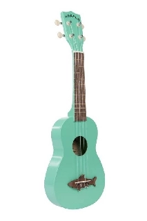 kala makala mk-ss/grn - ukulele soprano shark surf green - con borsa