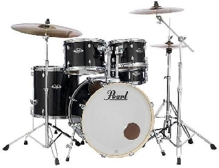 pearl export exx 725 sbr jet black - set batteria acustica