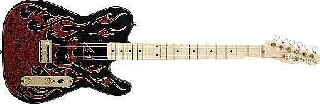 fender james burton telecaster mn red paisley flames