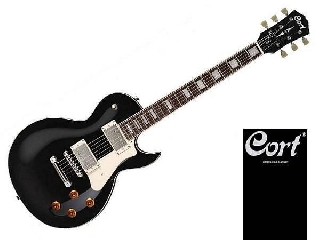 cort cr200-bk - chitarra elettric stile les paul - nera