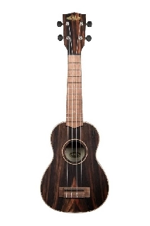 kala ka-eby-s - ukulele soprano striped ebony con borsa